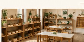 A calm Montessori learning environment